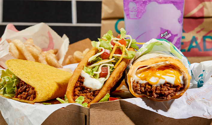 Mundinho Bacon Fries Burrito on X: Agora ficou ainda mais fácil pedir seu  delivery de Taco Bell. Baixe o app ou acesse pelo   para conferir nossas ofertas exclusivas. Veja quais lojas