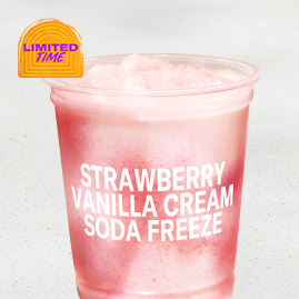 Strawberry Vanilla Cream Soda Freeze