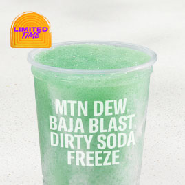 MOUNTAIN DEW ® BAJA BLAST® dirty soda Freeze