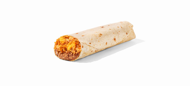 Cheesy Bean & Rice Burrito