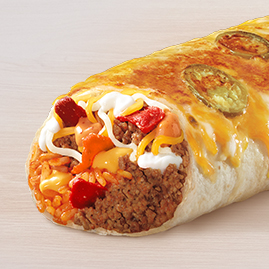 Spicy Double Beef Grilled Cheese Burrito