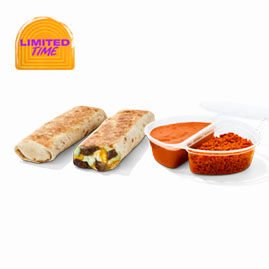 Steak Daredevil Double Dipping Burrito