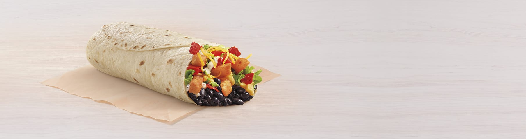 Black Bean Loaded Taco Fries Burrito