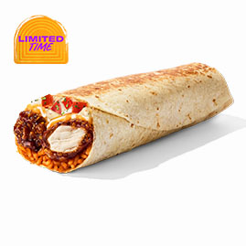 Sweet Chipotle Lime Crispy Chicken Burrito