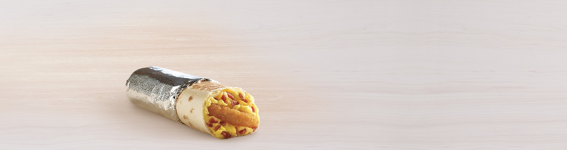 Hash Brown Toasted Breakfast Burrito Bacon