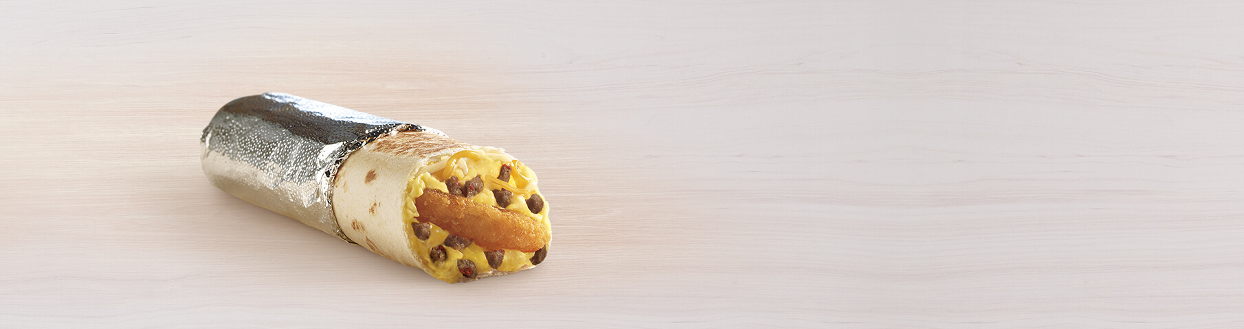 Hash Brown Toasted Breakfast Burrito Sausage - Sausage Crumbles