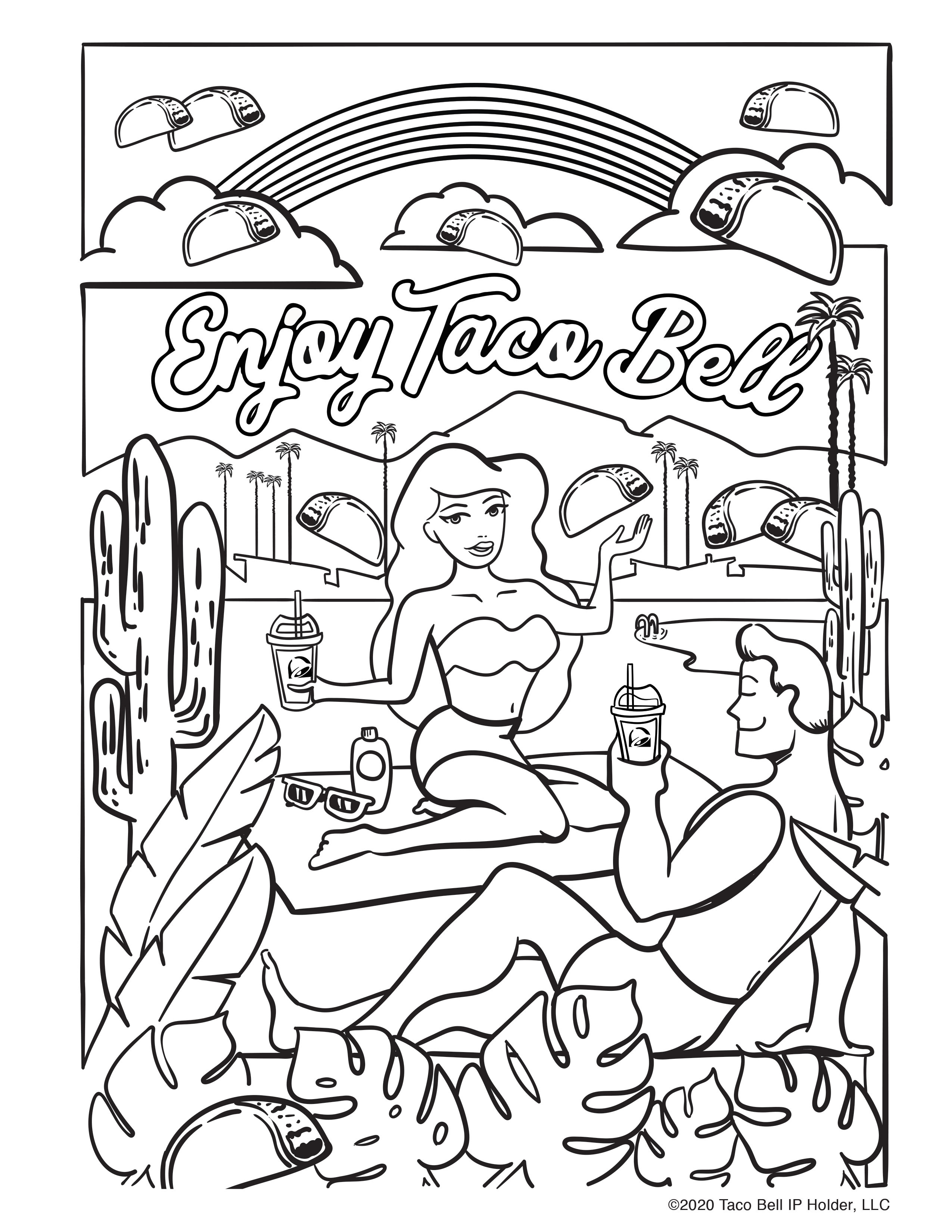 Taco Bell Coloring Pages You Didn't Know You Needed