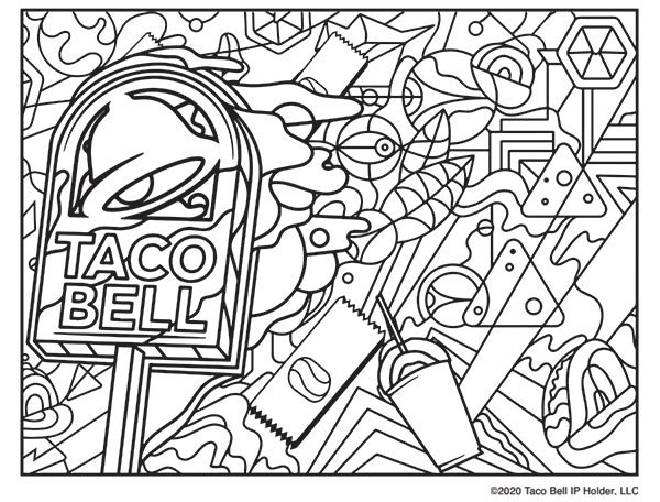 taco bell coloring pages you didn't know you needed