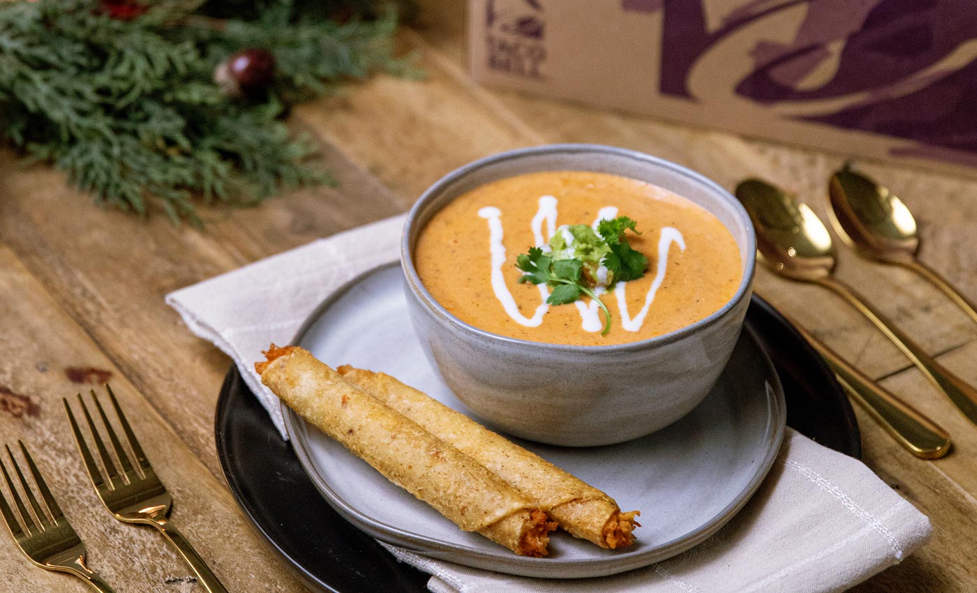  How To Make The Rolled Chicken Tacos Bisque From Taco Bell's 7th Annual Friendsgiving